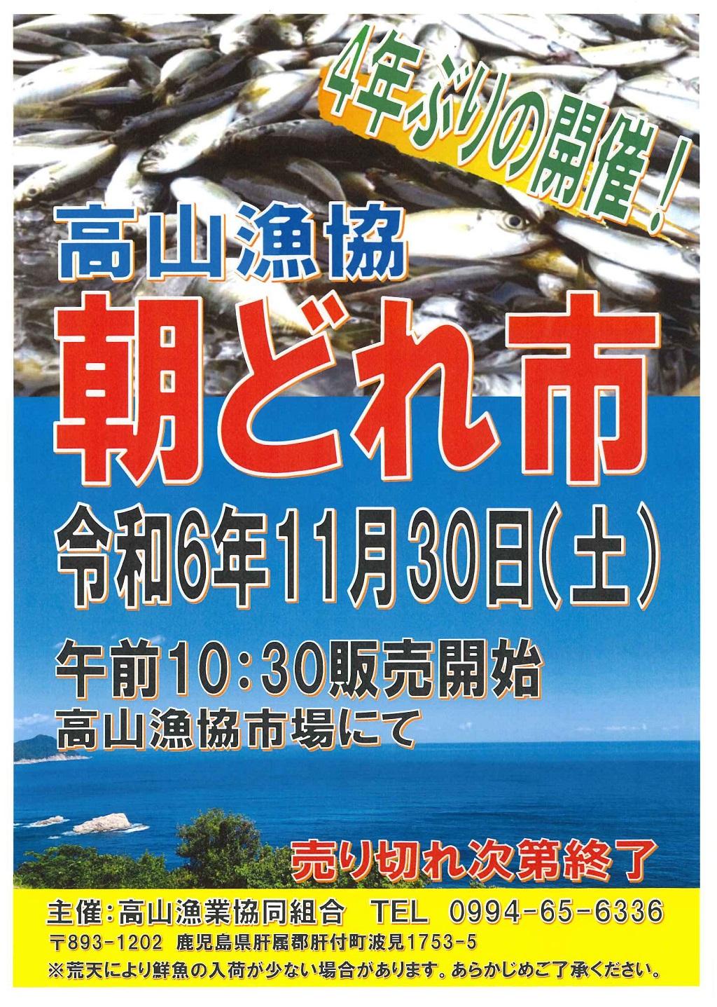 【肝付町】高山漁協　朝どれ市が四年ぶりに復活！-1